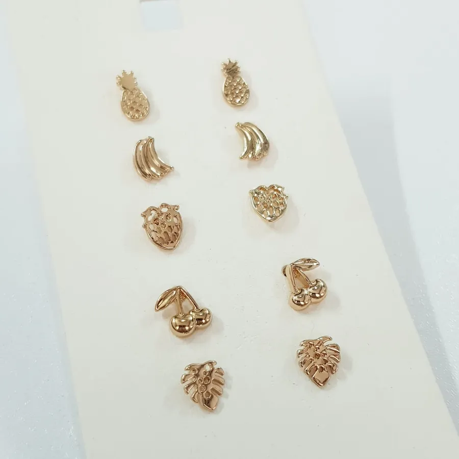 پک گوشواره میخی طرح میوه