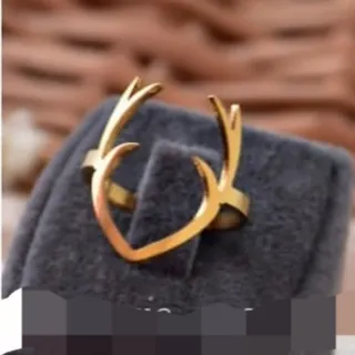 انگشتر شاخ گوزن استیل فری