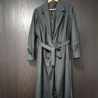 بارانی بلند چرم مات