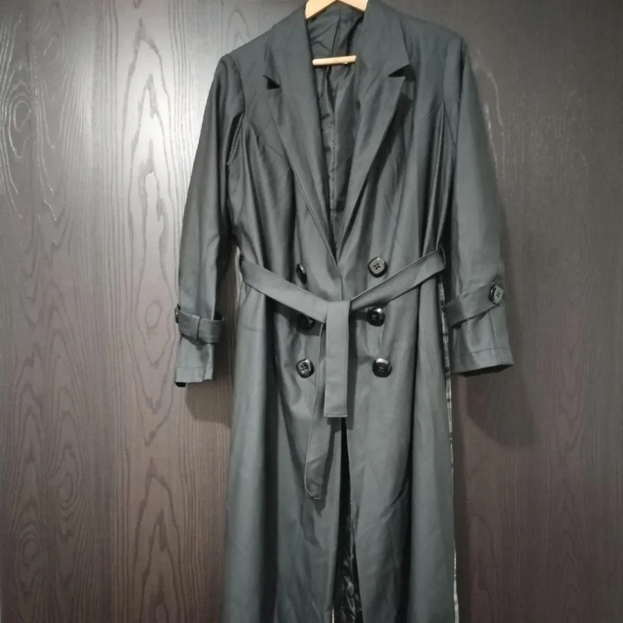 بارانی بلند چرم مات