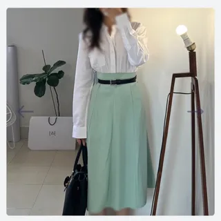 دامن سبز پسته ای