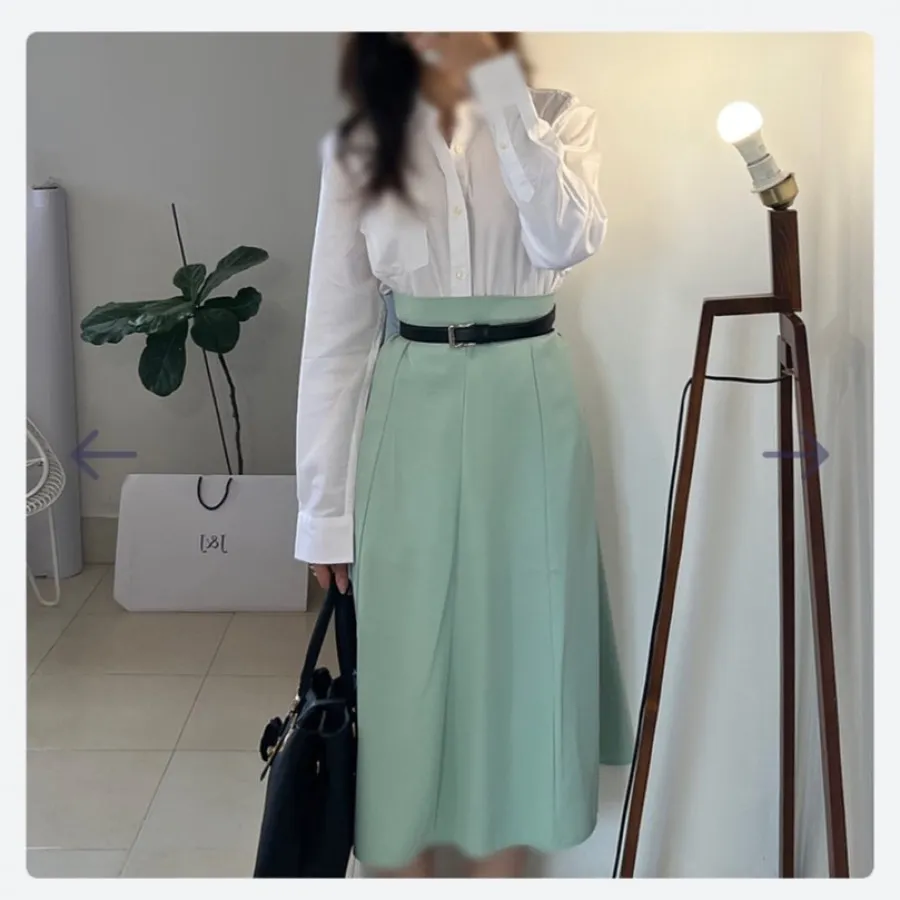 دامن سبز پسته ای