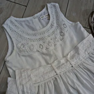 پیراهن سفید دخترانه خارجی