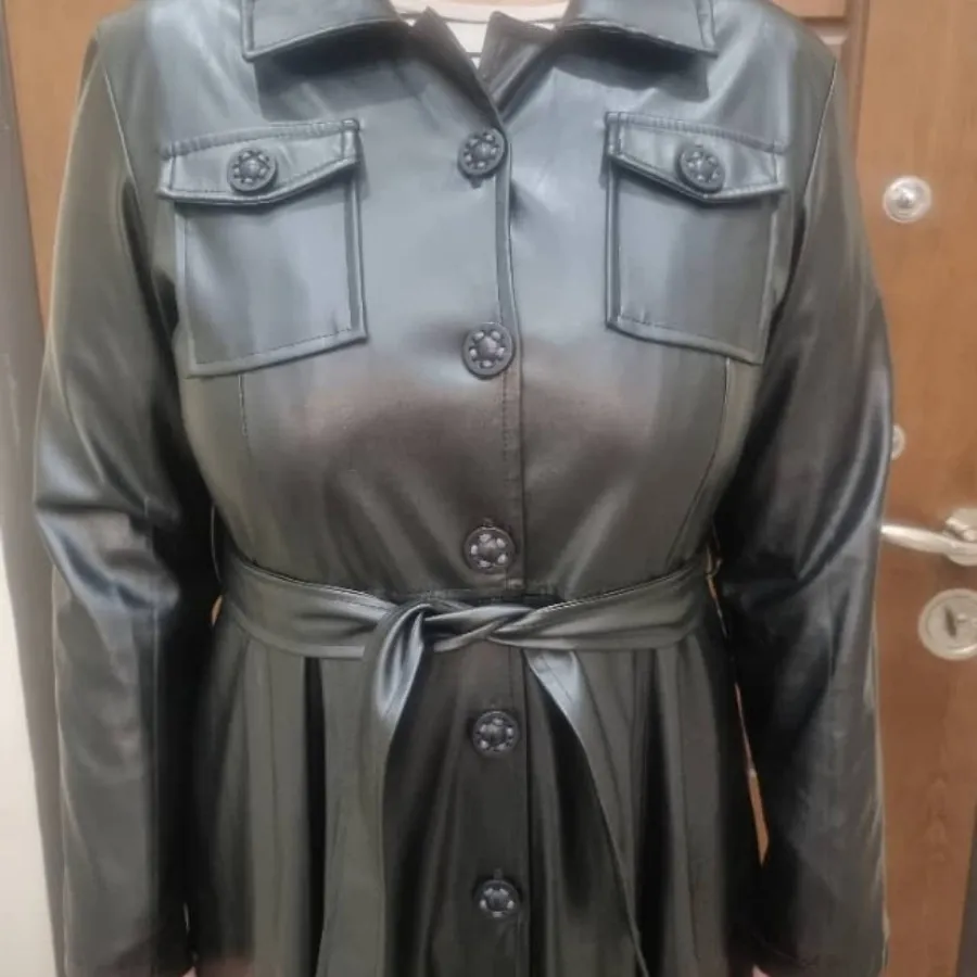 پالتو چرم مشکی