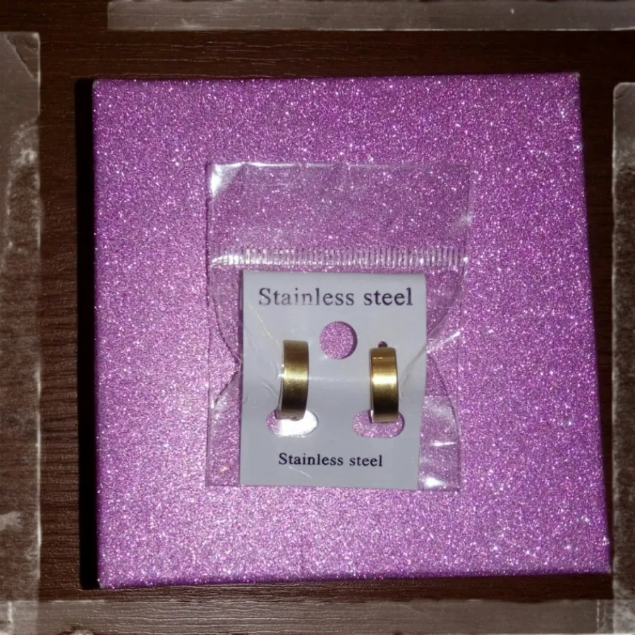 گوشواره استیل طلایی