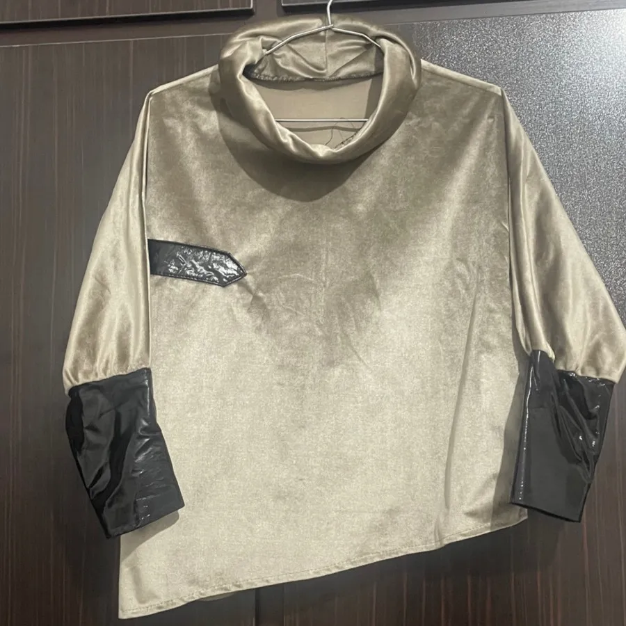 شومیز مخمل و چرم طرح زارا