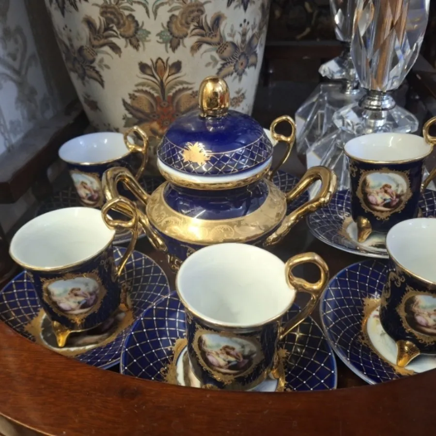 سرویس قهوه خوری سرمه ای