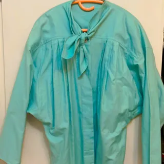 شومیز سبز ابی نخی