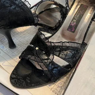 کفش مجلسی چرم و تور