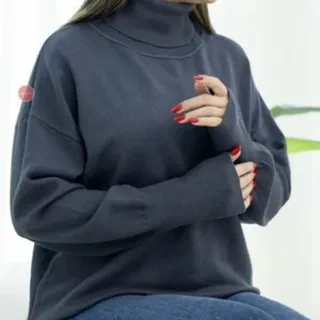 بافت یقه شل خاکستری