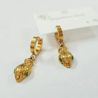 گوشواره استیل طلایی ماری