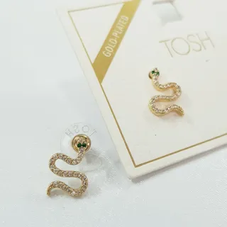 گوشواره آبکاری طلا ماری