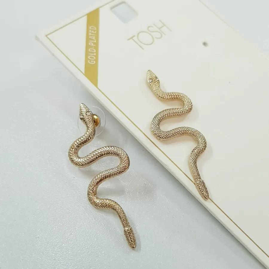 گوشواره آبکاری طلا ماری