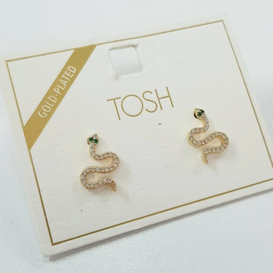 گوشواره روکش طلا مار TOSH