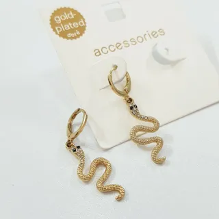 گوشواره مار آبکاری طلا