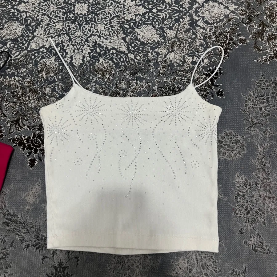 کراپ سفید نگین دار