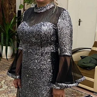 پیراهن مجلسی پولکی