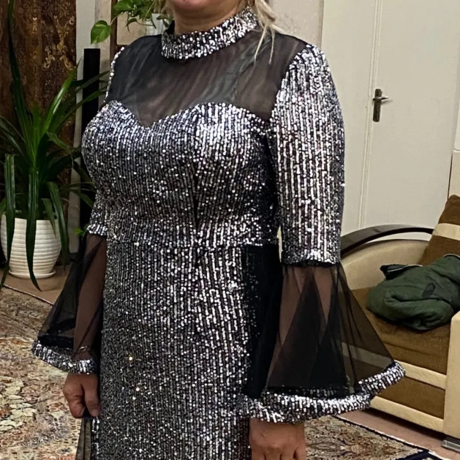 پیراهن مجلسی پولکی