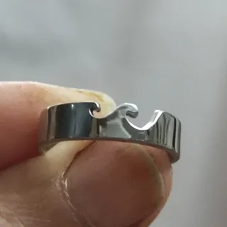 انگشتر«موج»استیل رنگ ثابت