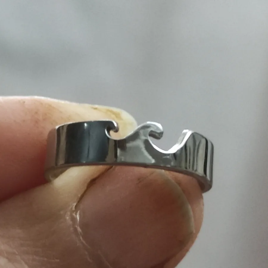 انگشتر«موج»استیل رنگ ثابت