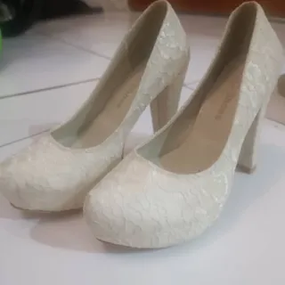 کفش سفید پاشنه بلند مجلسی
