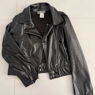 کت چرم مشکی زنانه دخترانه