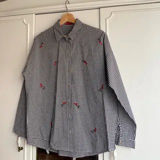 بلوزچهارخونه گلدوزی شده?