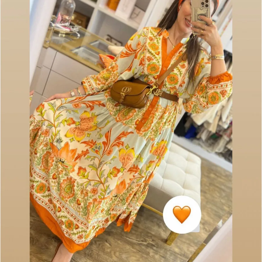 پیراهن ساحلی نارنجی