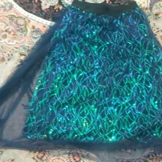 دامن مشکی سبز