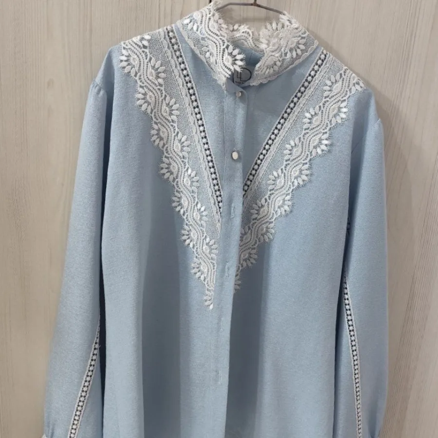 بلوز مجلسی یقه تور