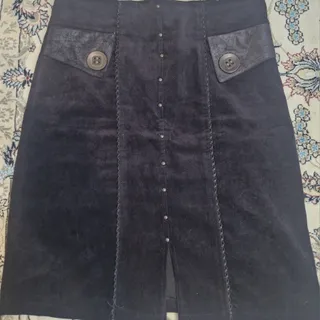 دامن مخمل کبریتی