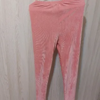 شلوار مخمل کبریتی صورتی