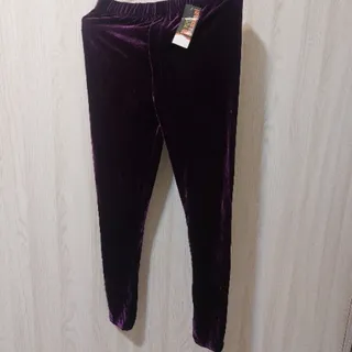 شلوار مخمل ساده بنفش