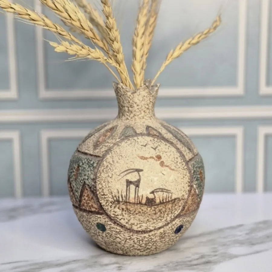 گلدان سفالی طرح کویر