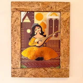 تابلو نقاشی دست ساز فلزی