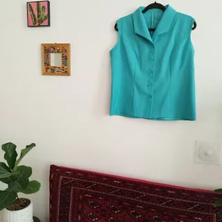 کت مزون دوز فیروزه ای رنگ