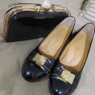 ست کیف و کفش ورنی مجلسی