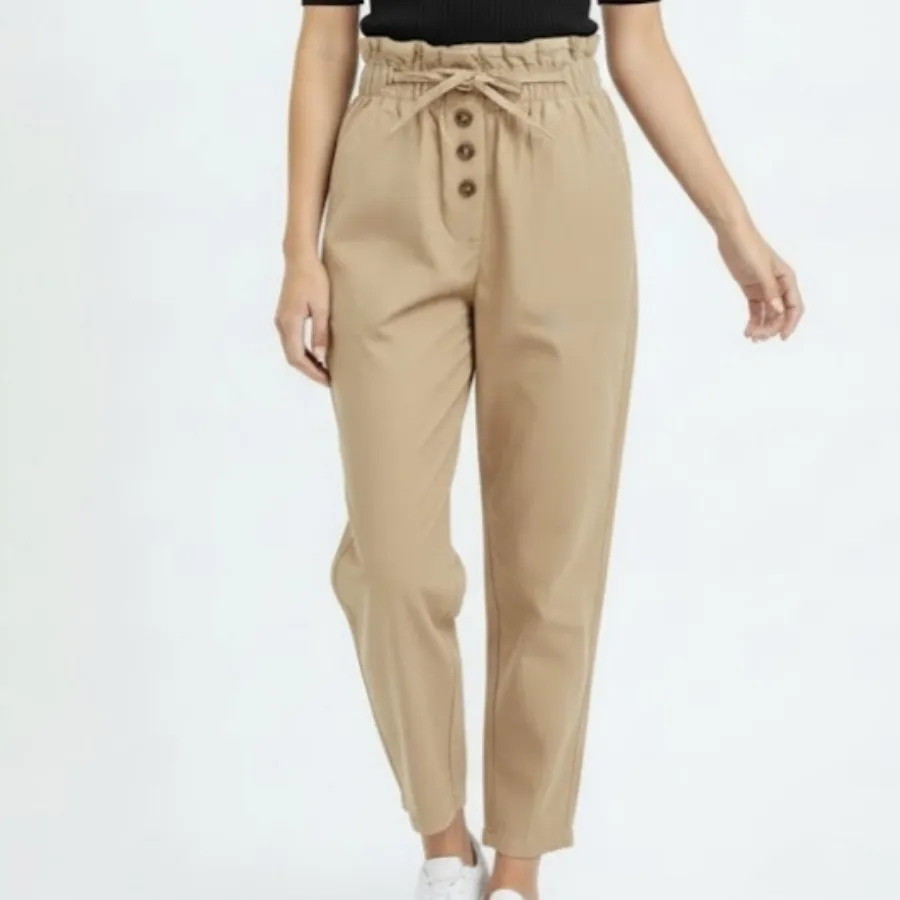 شلوار کرم مام فیت