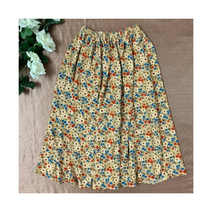 دامن نخی چین دار