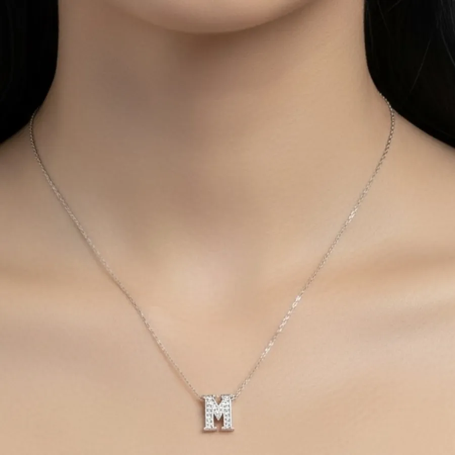 گردنبند نقرهای M