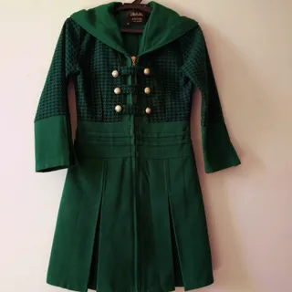 پالتو پشمی سبز تیره