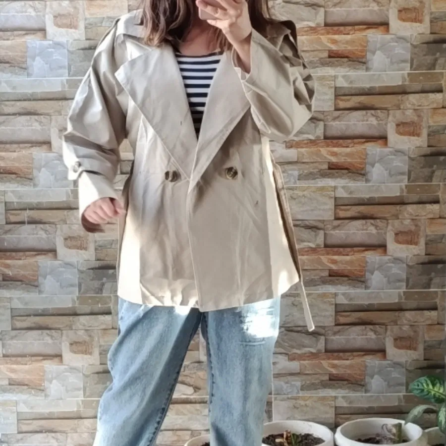 ترنچ کت  بارانی کاملا نو