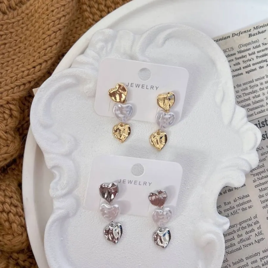 گوشواره قلبی صدفی