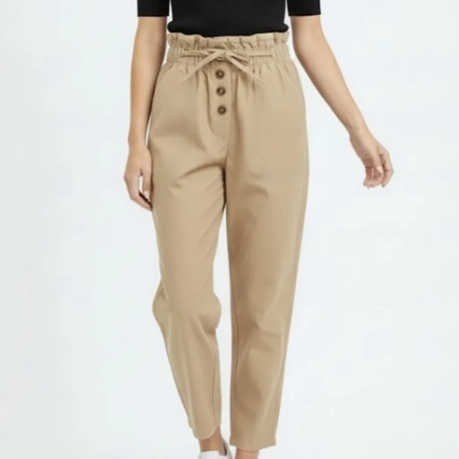 شلوار کرم مام فیت