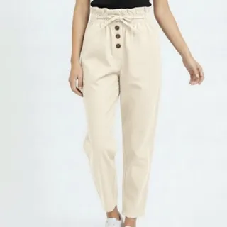 شلوار کرم مام فیت