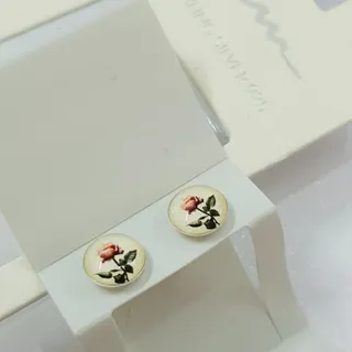 گوشواره نقره 925 گل رز