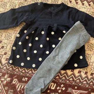 پیراهن جوراب شلواری نوزاد