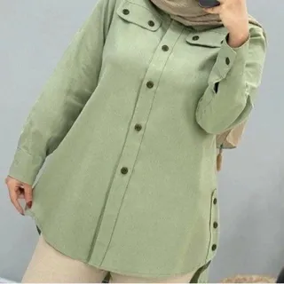 مانتو کتان بغل دکمه