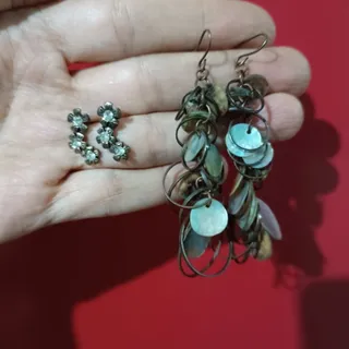 گوشواره  مس و صدف