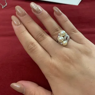 انگشتر استیل مرواریدی